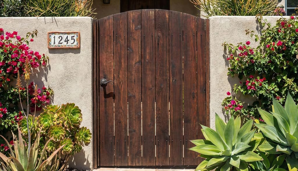Custom Wood Driveway Gate
