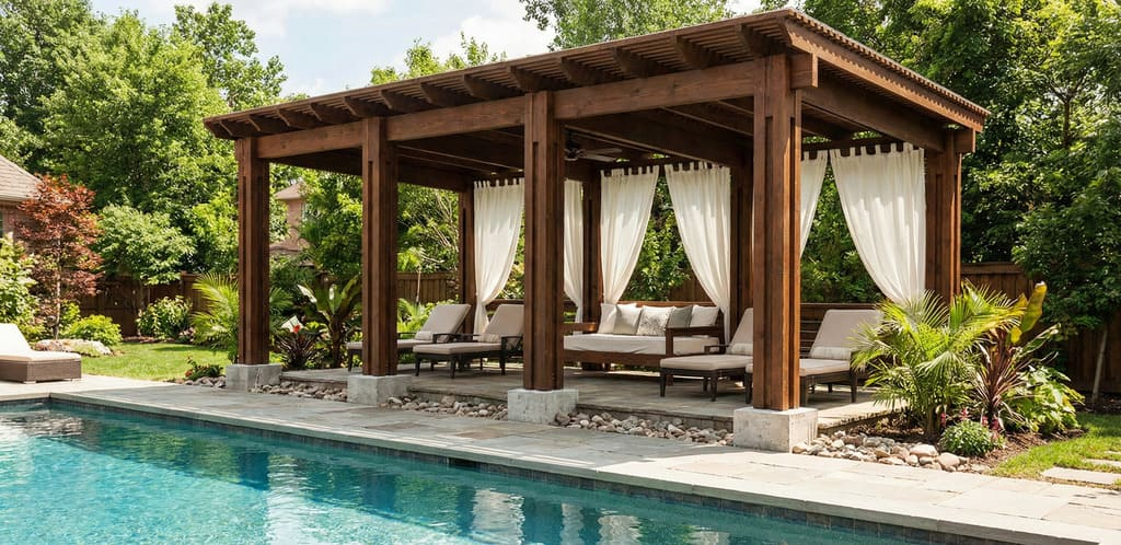 Freestanding Pool Cabana